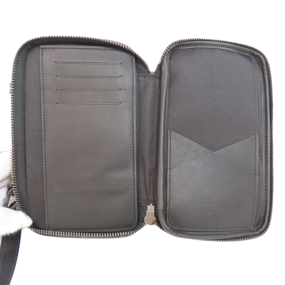 LOUIS VUITTON M69534 Double phone pouch Shoulder strap Monogram Eclipse mens [Used]