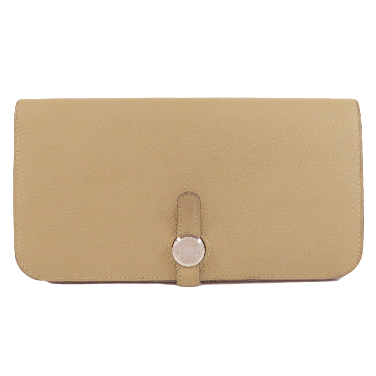 HERMES Dogon Long SilverHardware Long wallet (with coin pocket) Togo Ladies [Used]