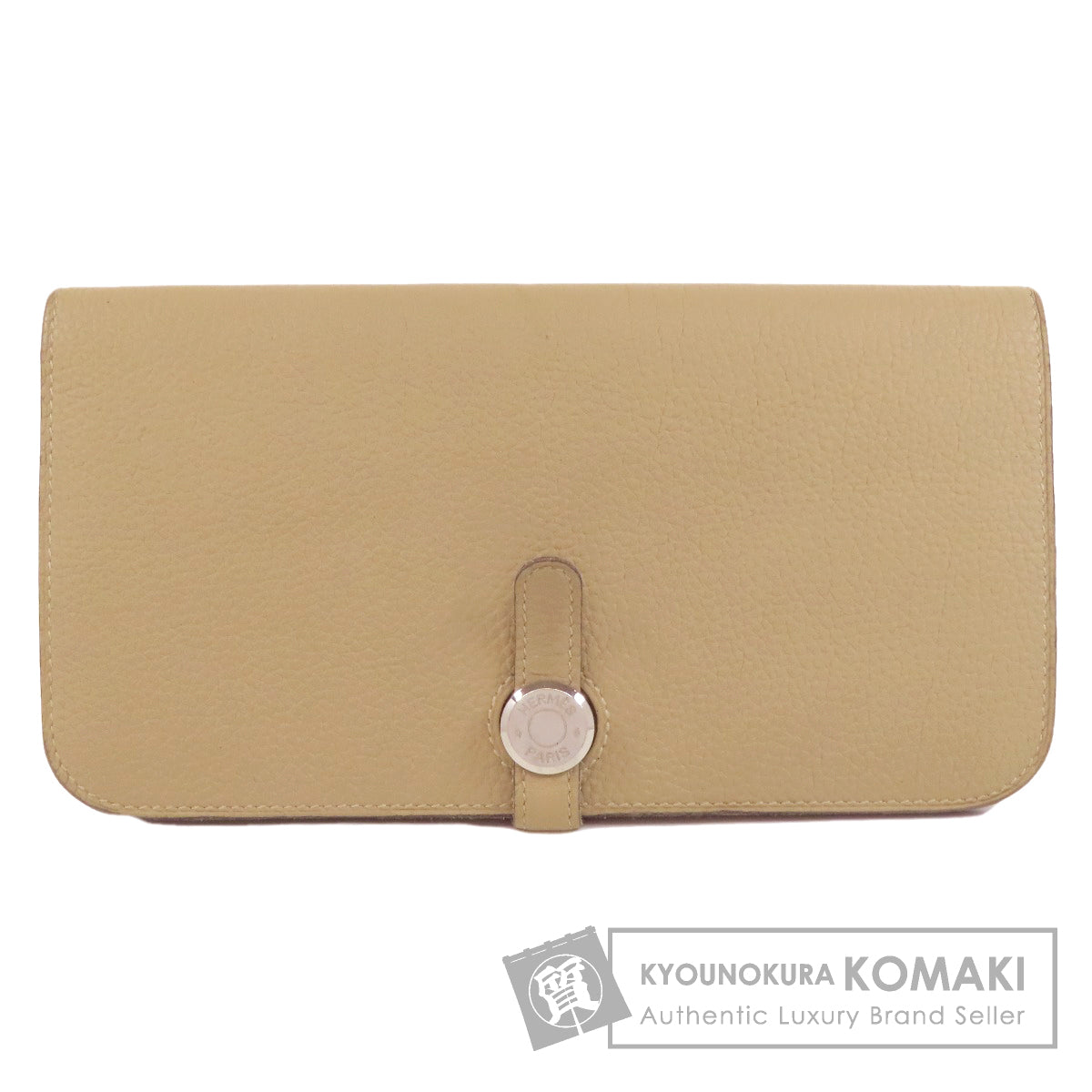HERMES Dogon Long SilverHardware Long wallet (with coin pocket) Togo Ladies [Used]