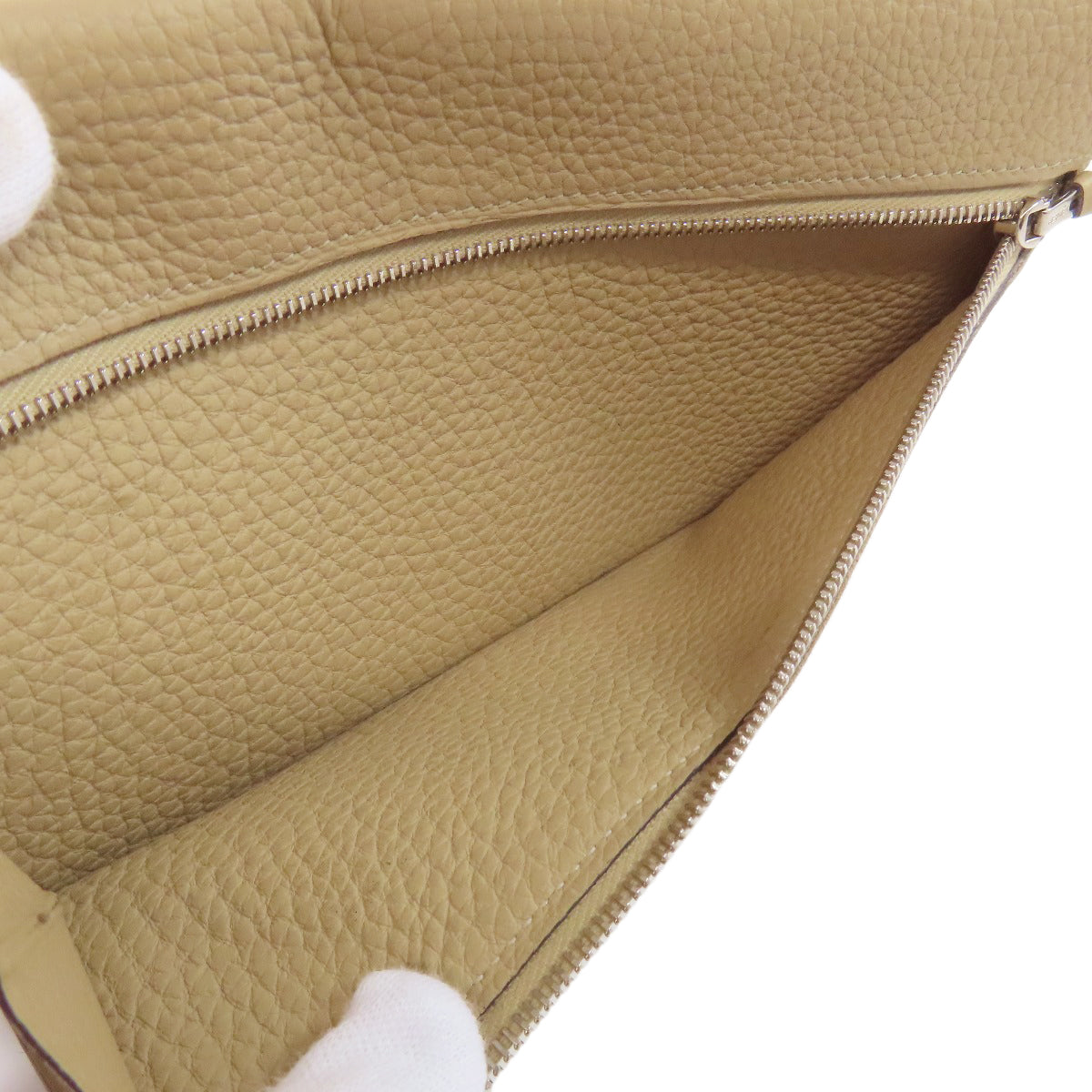 HERMES Dogon Long SilverHardware Long wallet (with coin pocket) Togo Ladies [Used]