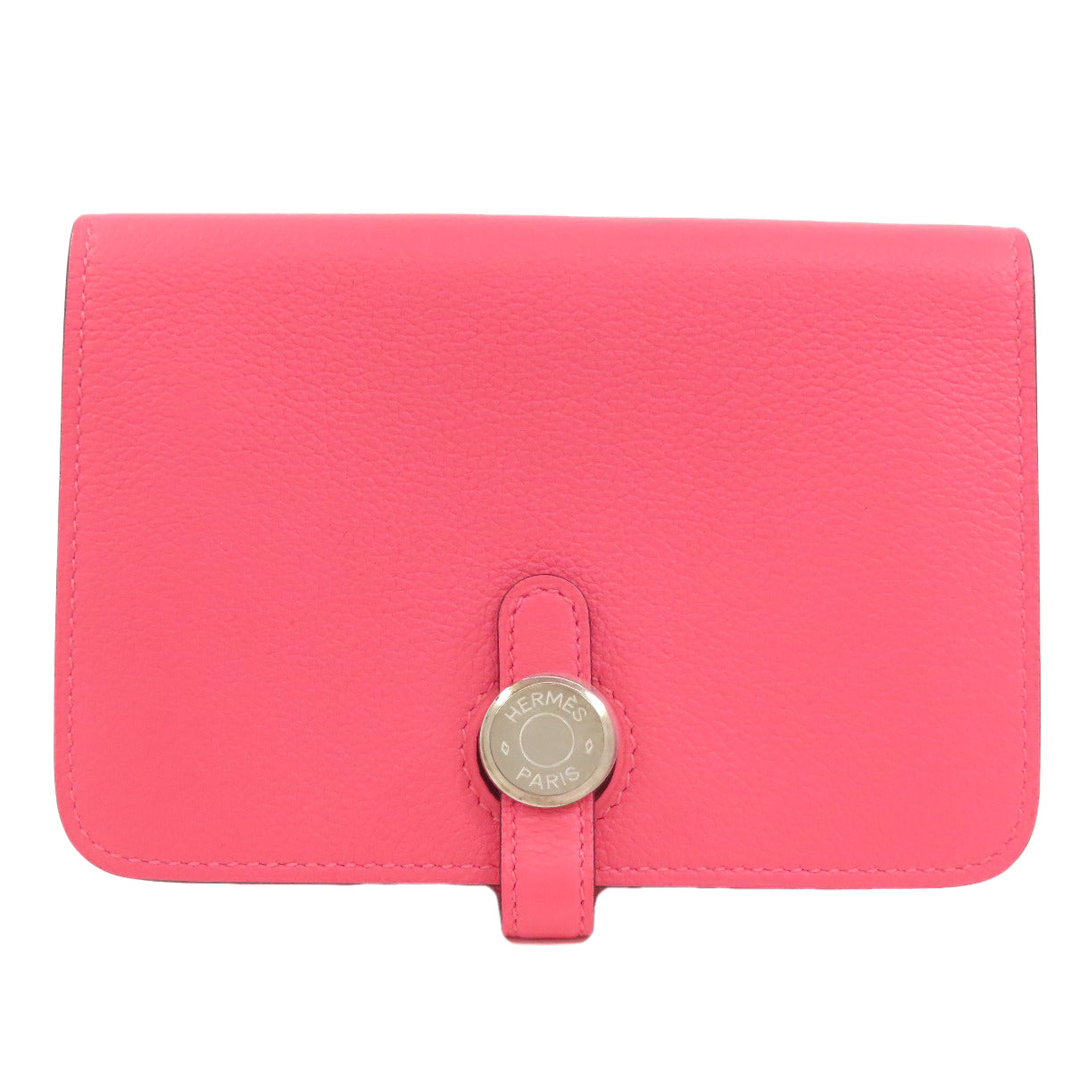 HERMES Dogon Compact SilverHardware coin purse Evercolor Ladies [Used]