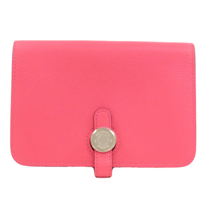 HERMES Dogon Compact SilverHardware coin purse Evercolor Ladies [Used]