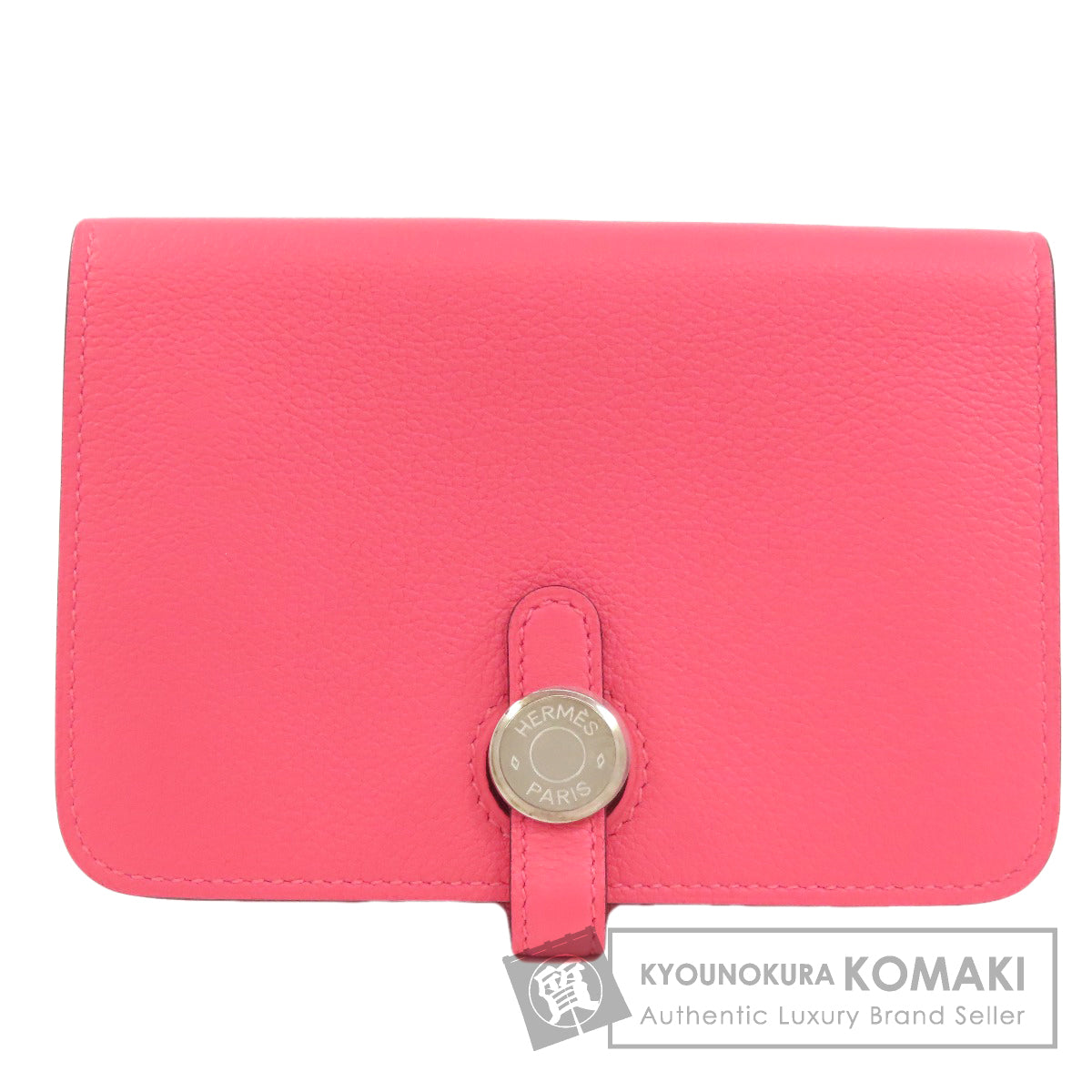 HERMES Dogon Compact SilverHardware coin purse Evercolor Ladies [Used]