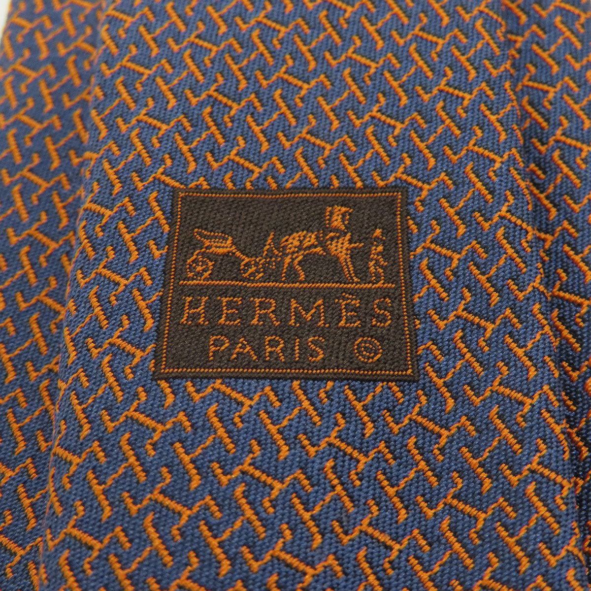HERMES Overall handle tie Silk mens [Used]