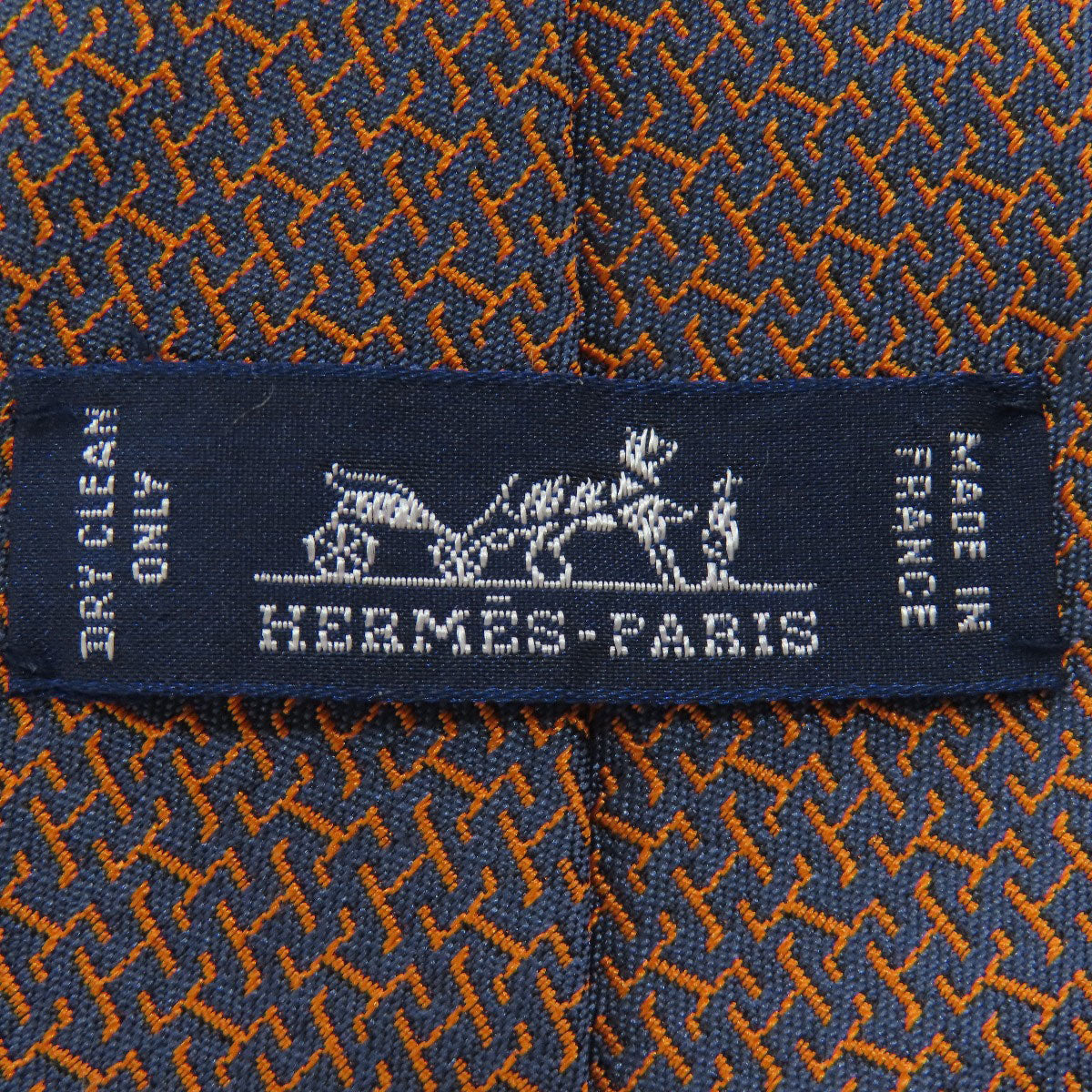 HERMES Overall handle tie Silk mens [Used]
