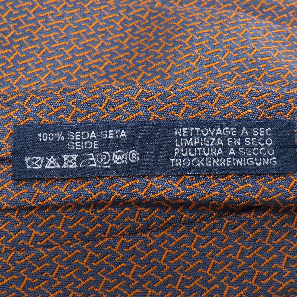 HERMES Overall handle tie Silk mens [Used]