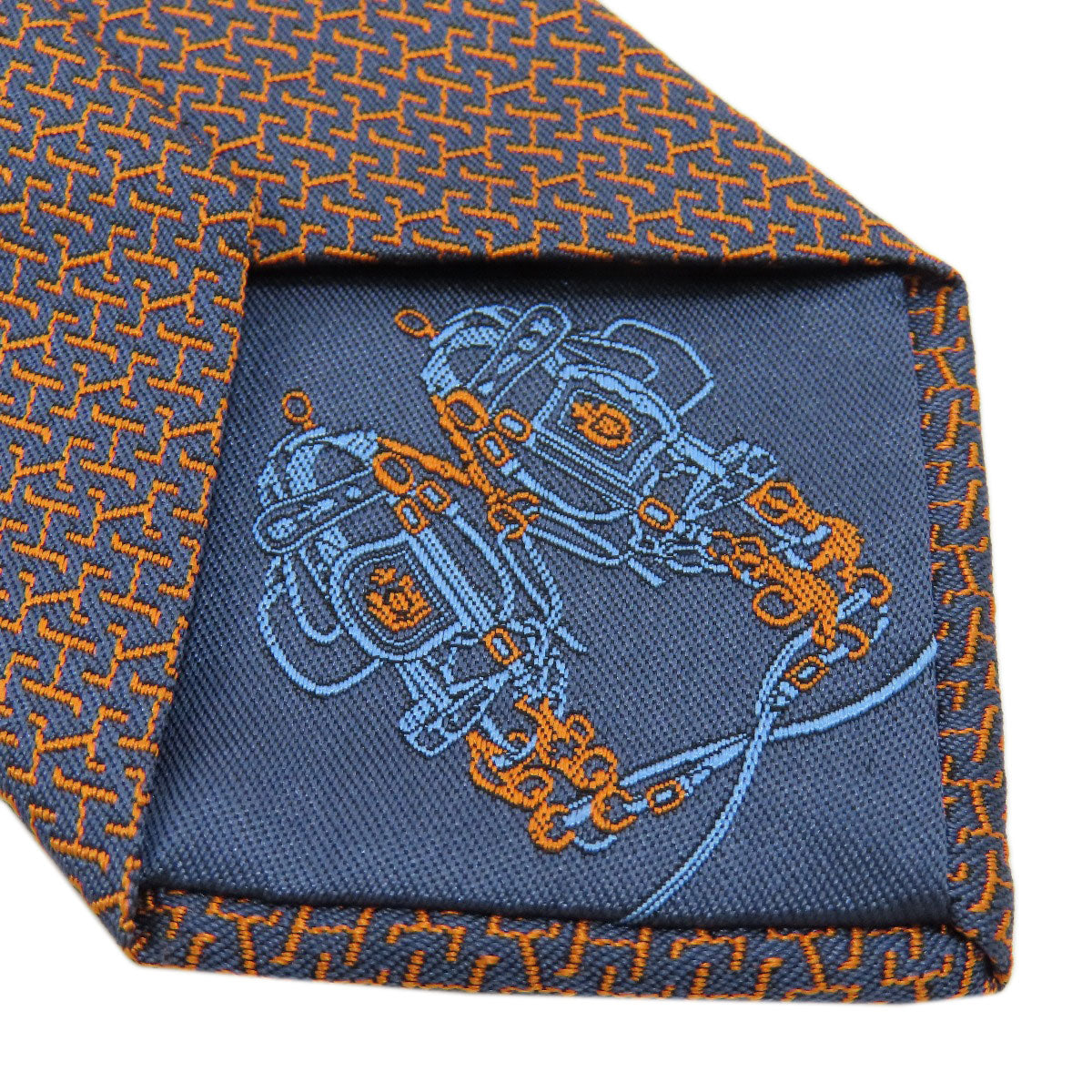 HERMES Overall handle tie Silk mens [Used]