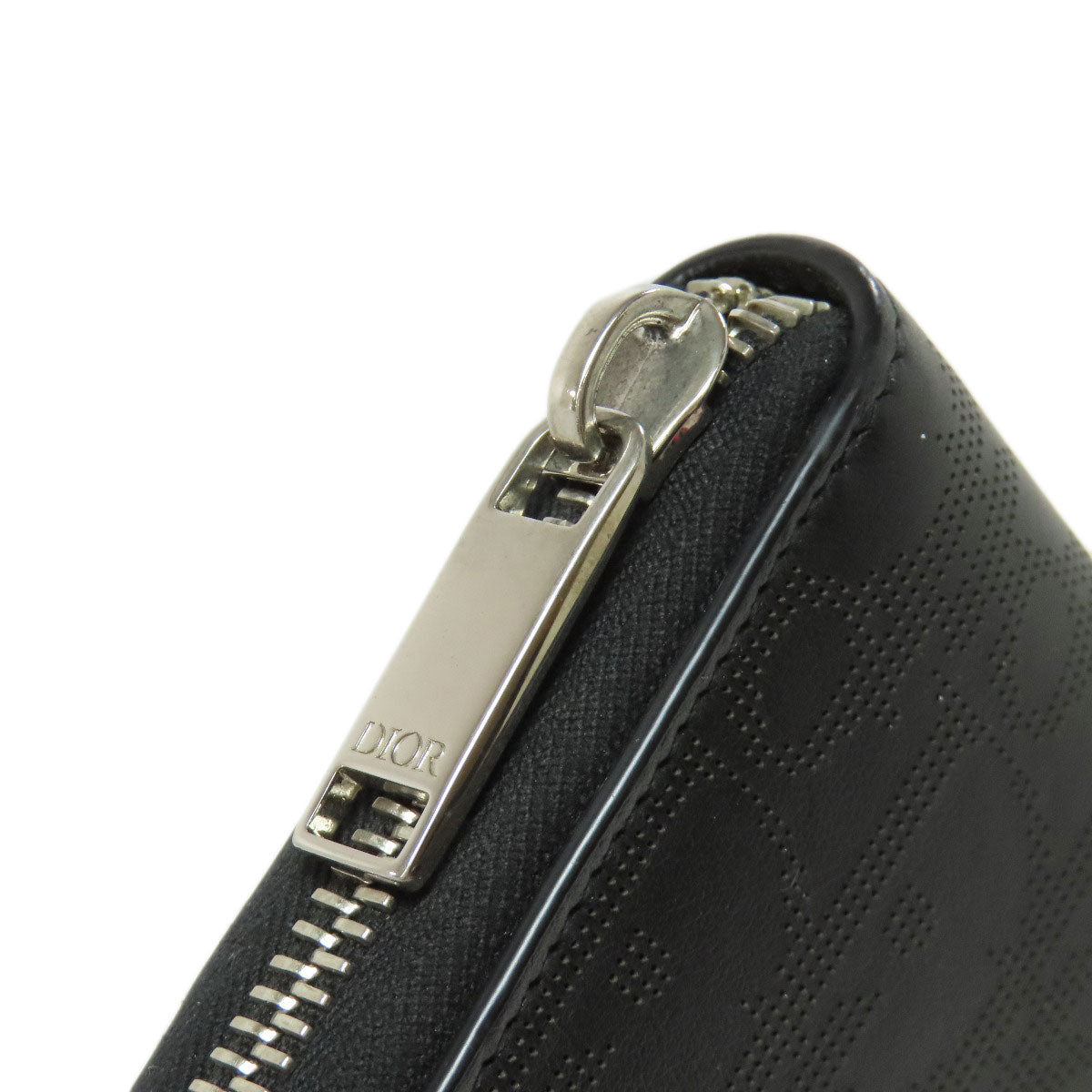 CHRISTIAN DIOR Oblique Galaxy Long wallet (with coin pocket) Calf Ladies [Used]