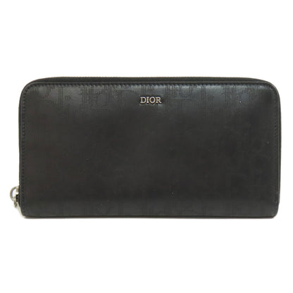 CHRISTIAN DIOR Oblique Galaxy Long wallet (with coin pocket) Calf Ladies [Used]