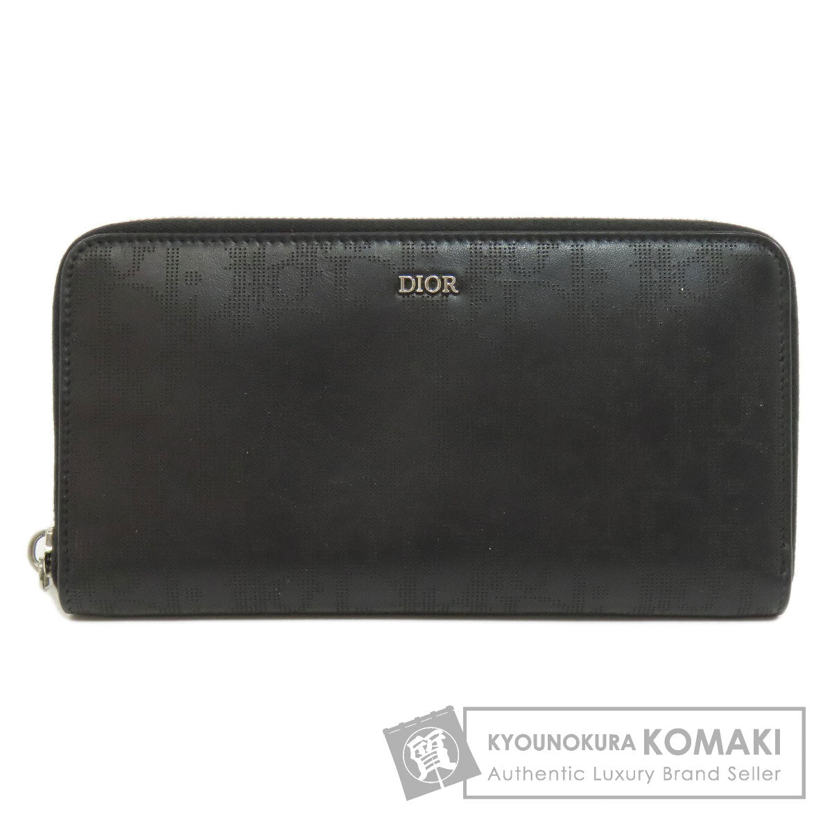 CHRISTIAN DIOR Oblique Galaxy Long wallet (with coin pocket) Calf Ladies [Used]