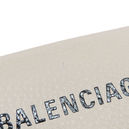 BALENCIAGA 516402 Logo tri-fold wallet Bifold Wallet with Coin Pocket Leather Ladies [Used]