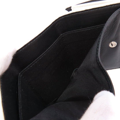 BALENCIAGA 516402 Logo tri-fold wallet Bifold Wallet with Coin Pocket Leather Ladies [Used]