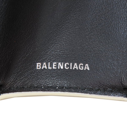 BALENCIAGA 516402 Logo tri-fold wallet Bifold Wallet with Coin Pocket Leather Ladies [Used]