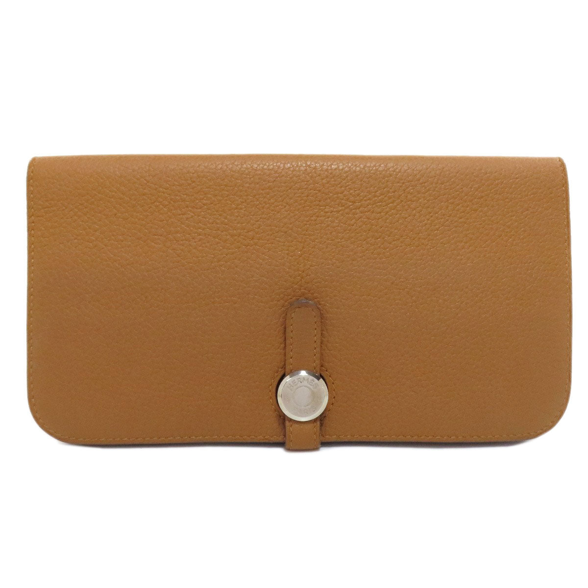 HERMES Dogon Long SilverHardware Long wallet (no coin pocket) Taurillon Clemence Ladies [Used]