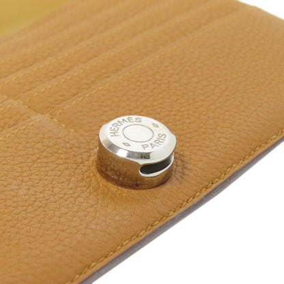 HERMES Dogon Long SilverHardware Long wallet (no coin pocket) Taurillon Clemence Ladies [Used]