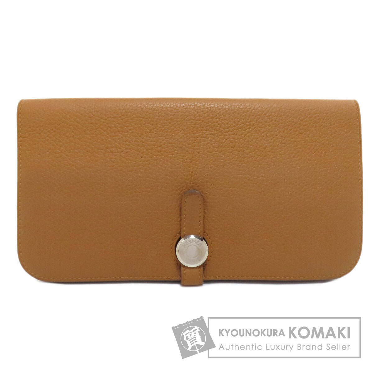HERMES Dogon Long SilverHardware Long wallet (no coin pocket) Taurillon Clemence Ladies [Used]