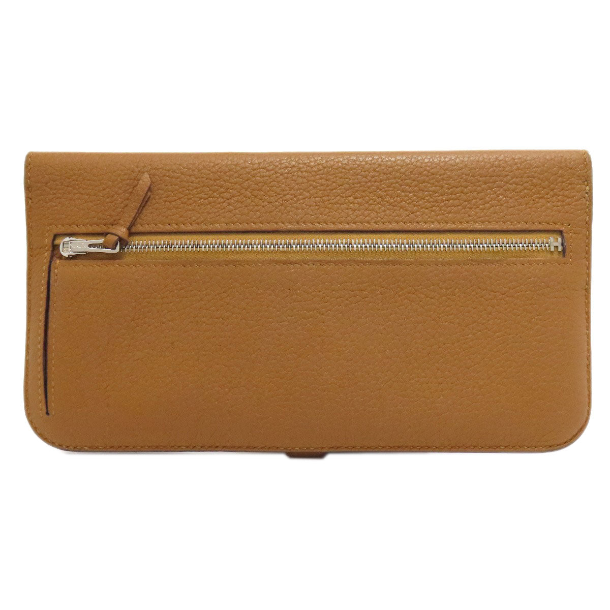 HERMES Dogon Long SilverHardware Long wallet (no coin pocket) Taurillon Clemence Ladies [Used]