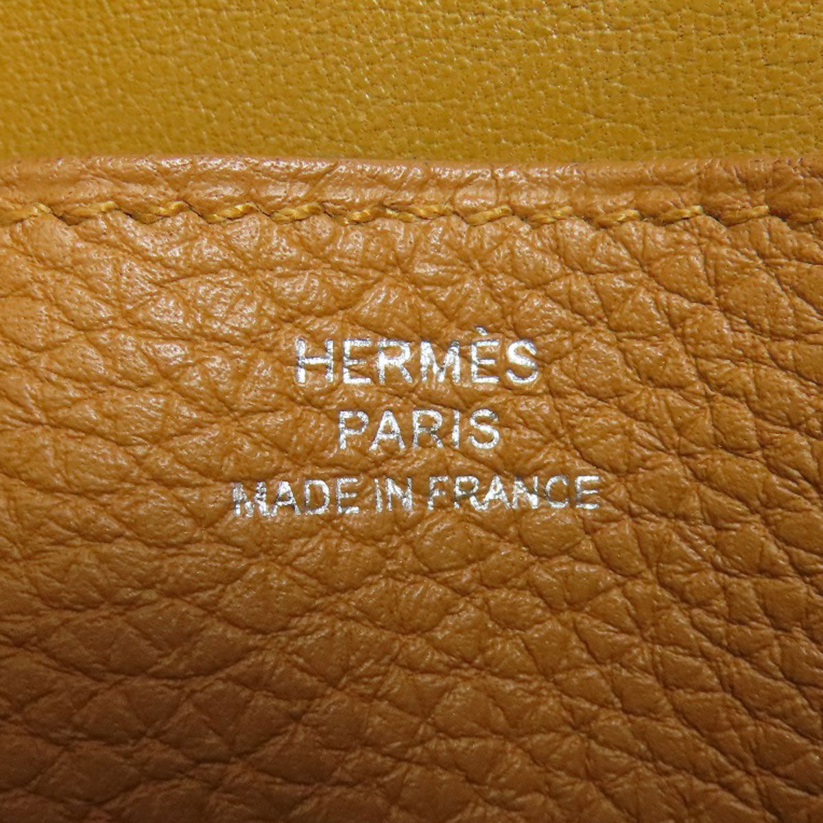 HERMES Dogon Long SilverHardware Long wallet (no coin pocket) Taurillon Clemence Ladies [Used]