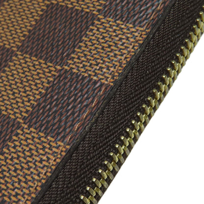 LOUIS VUITTON  N60015 Long wallet (with coin pocket) Zippy wallet old Damier canvas Ladies