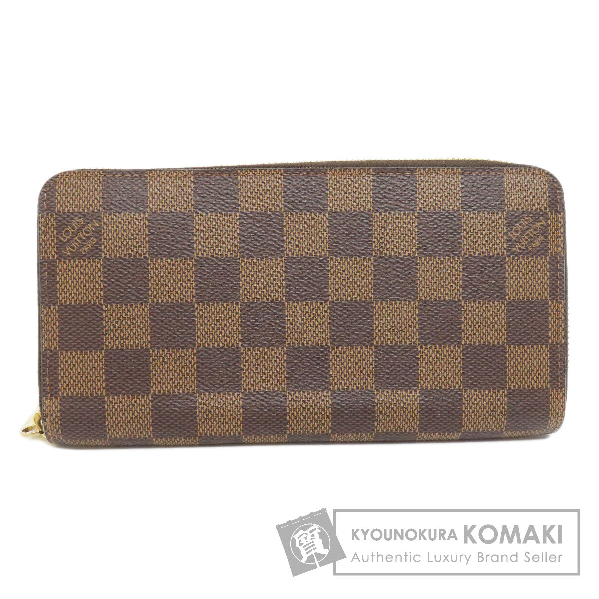 LOUIS VUITTON  N60015 Long wallet (with coin pocket) Zippy wallet old Damier canvas Ladies