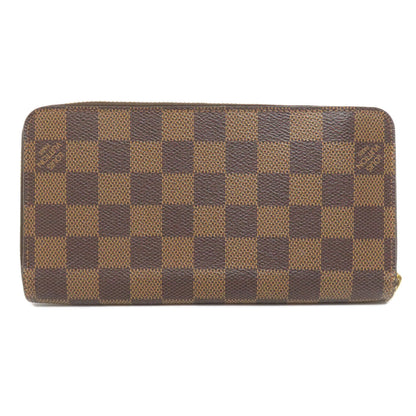 LOUIS VUITTON  N60015 Long wallet (with coin pocket) Zippy wallet old Damier canvas Ladies