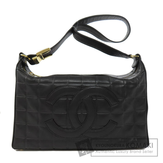 CHANEL   Shoulder Bag Chocolate Bar GoldHardware Lambskin Ladies