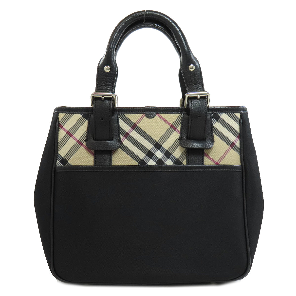 BURBERRY Nova Check Tote Bag Nylon Ladies [Used]