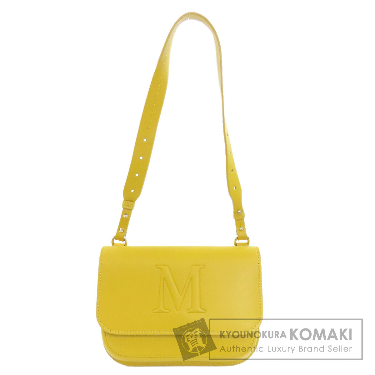MAX MARA logo Shoulder Bag Leather Ladies [Used]