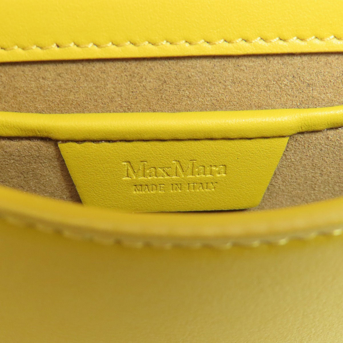 MAX MARA logo Shoulder Bag Leather Ladies [Used]