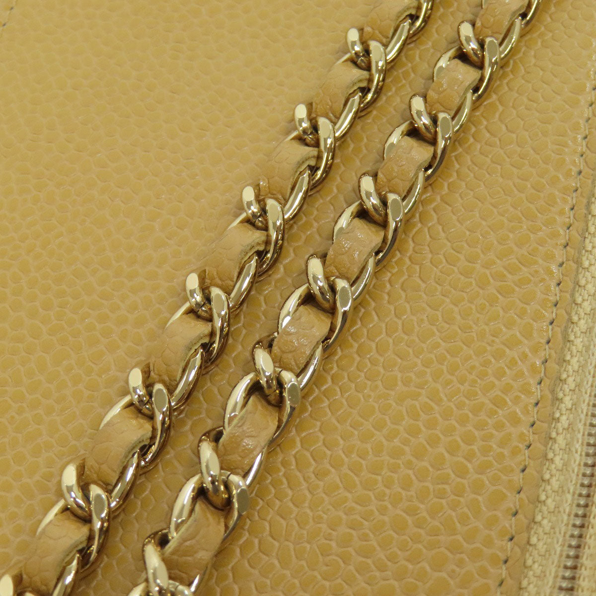 CHANEL   Long wallet (with coin pocket) Chain Wallet COCO Mark GoldHardware Caviar skin Ladies