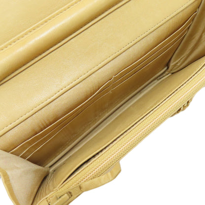 CHANEL   Chain Wallet COCO Mark GoldHardware Long wallet (with coin pocket)  Grained Calfskin Skin Ladies [Used]