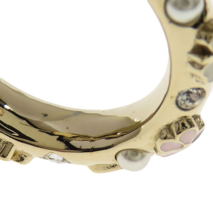 CHANEL Hoop earrings with flower motif earring Metal Ladies [Used]