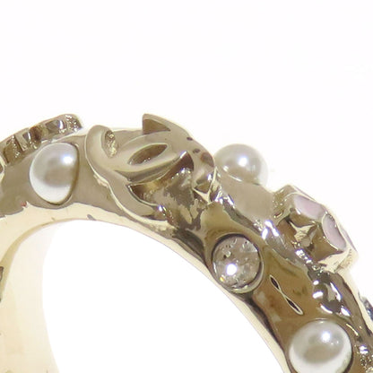 CHANEL Hoop earrings with flower motif earring Metal Ladies [Used]