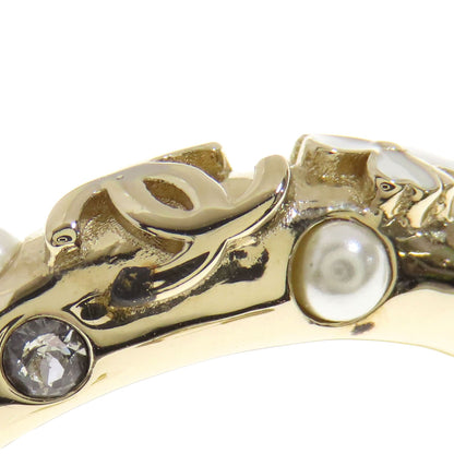 CHANEL Hoop earrings with flower motif earring Metal Ladies [Used]