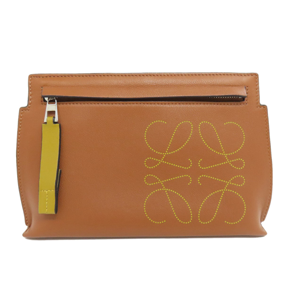 LOEWE T pouch anagram Accessory pouch Calf Ladies [Used]