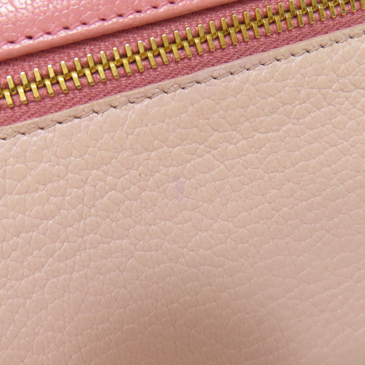 MIUMIU Logo ribbon Long wallet (with coin pocket) Leather Ladies [Used]