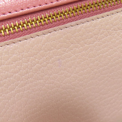 MIUMIU Logo ribbon Long wallet (with coin pocket) Leather Ladies [Used]