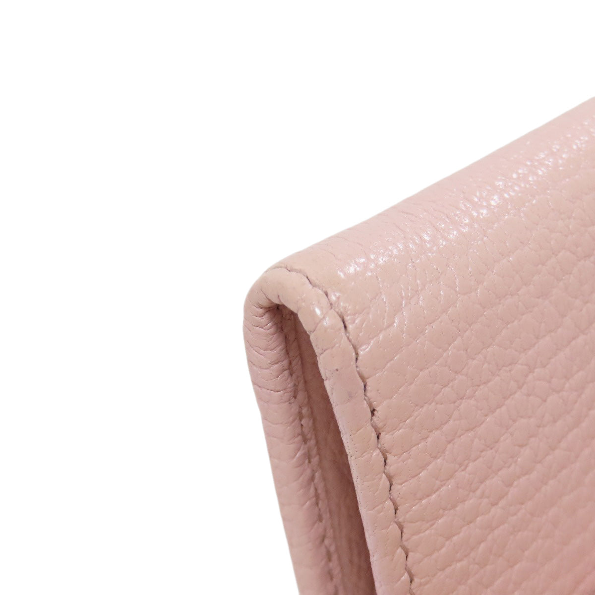 MIUMIU Logo ribbon Long wallet (with coin pocket) Leather Ladies [Used]