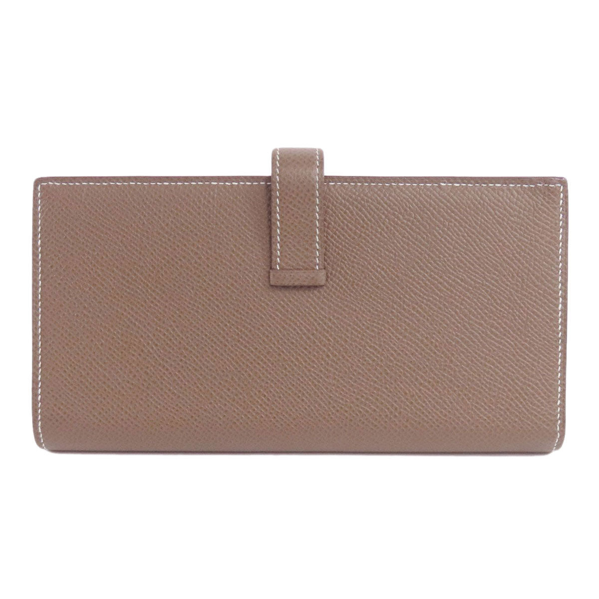 HERMES   Long wallet (with coin pocket) Bearn soufflet etope SilverHardware Taurillon Clemence Ladies