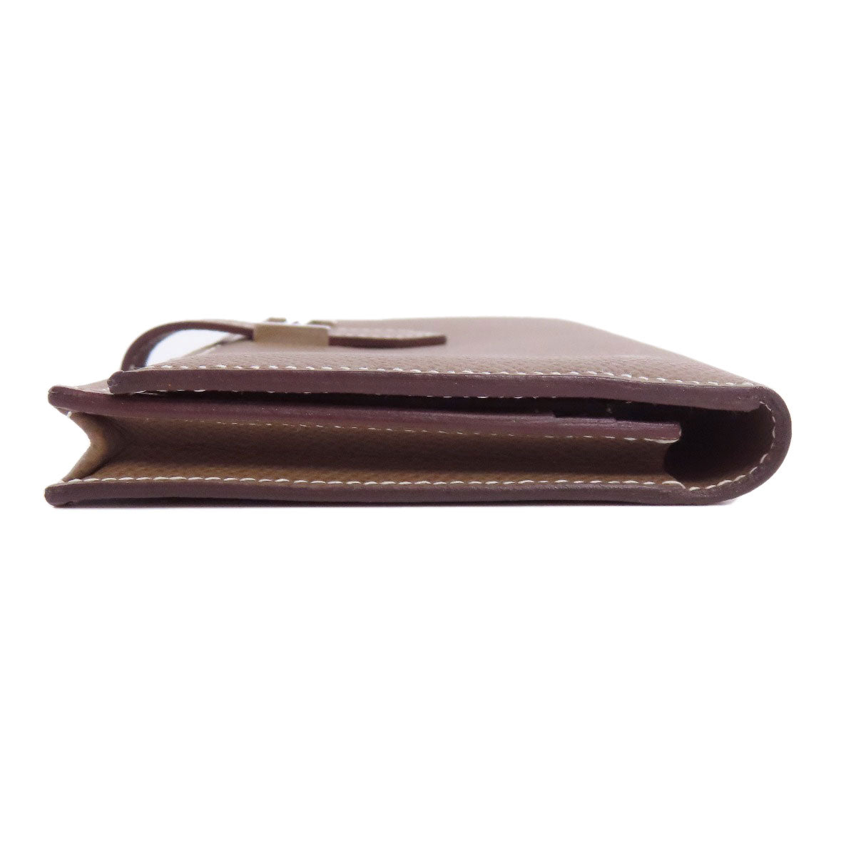 HERMES   Long wallet (with coin pocket) Bearn soufflet etope SilverHardware Taurillon Clemence Ladies