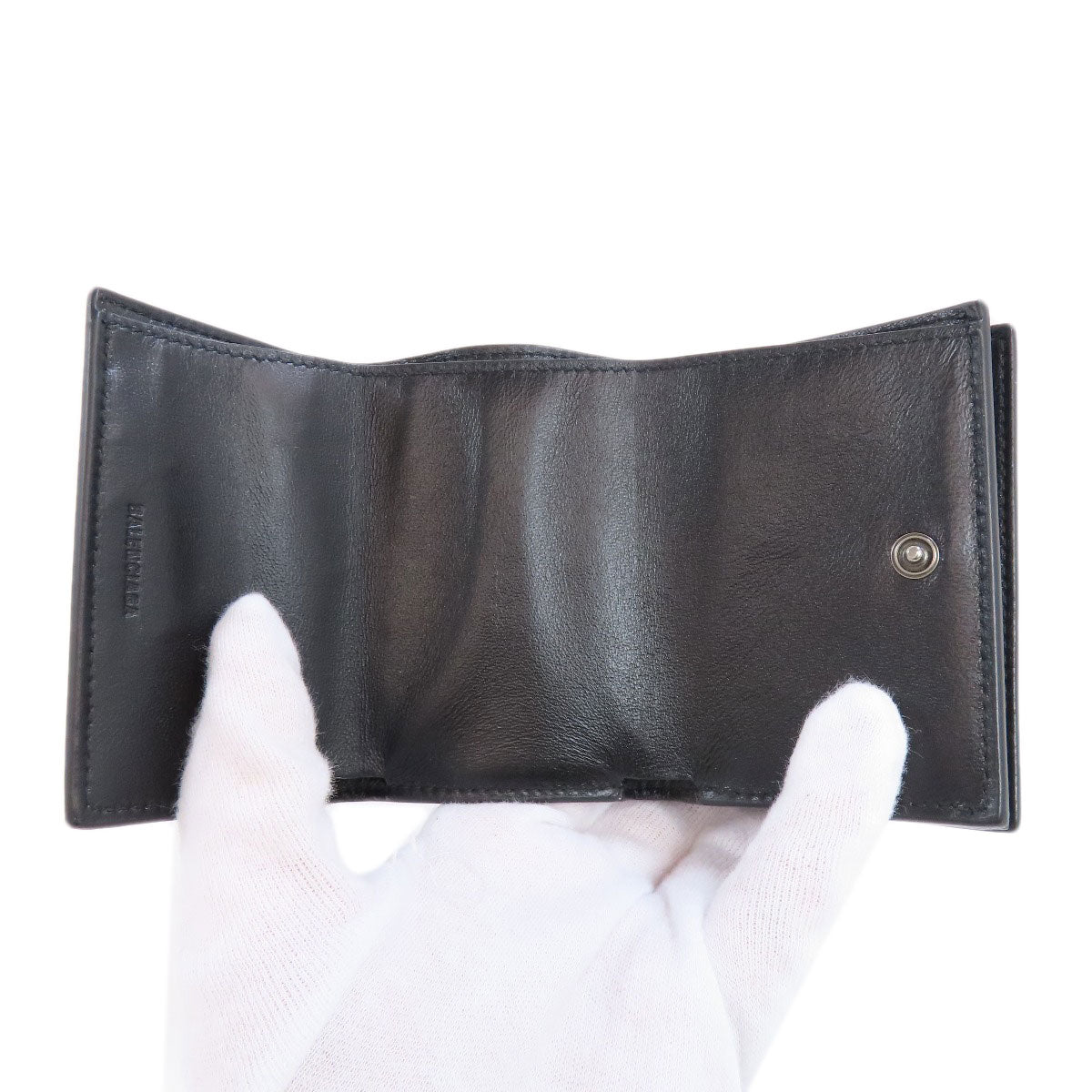 BALENCIAGA 664037 Tri-fold Wallet Mini Wallet Bifold Wallet with Coin Pocket Leather Ladies [Used]