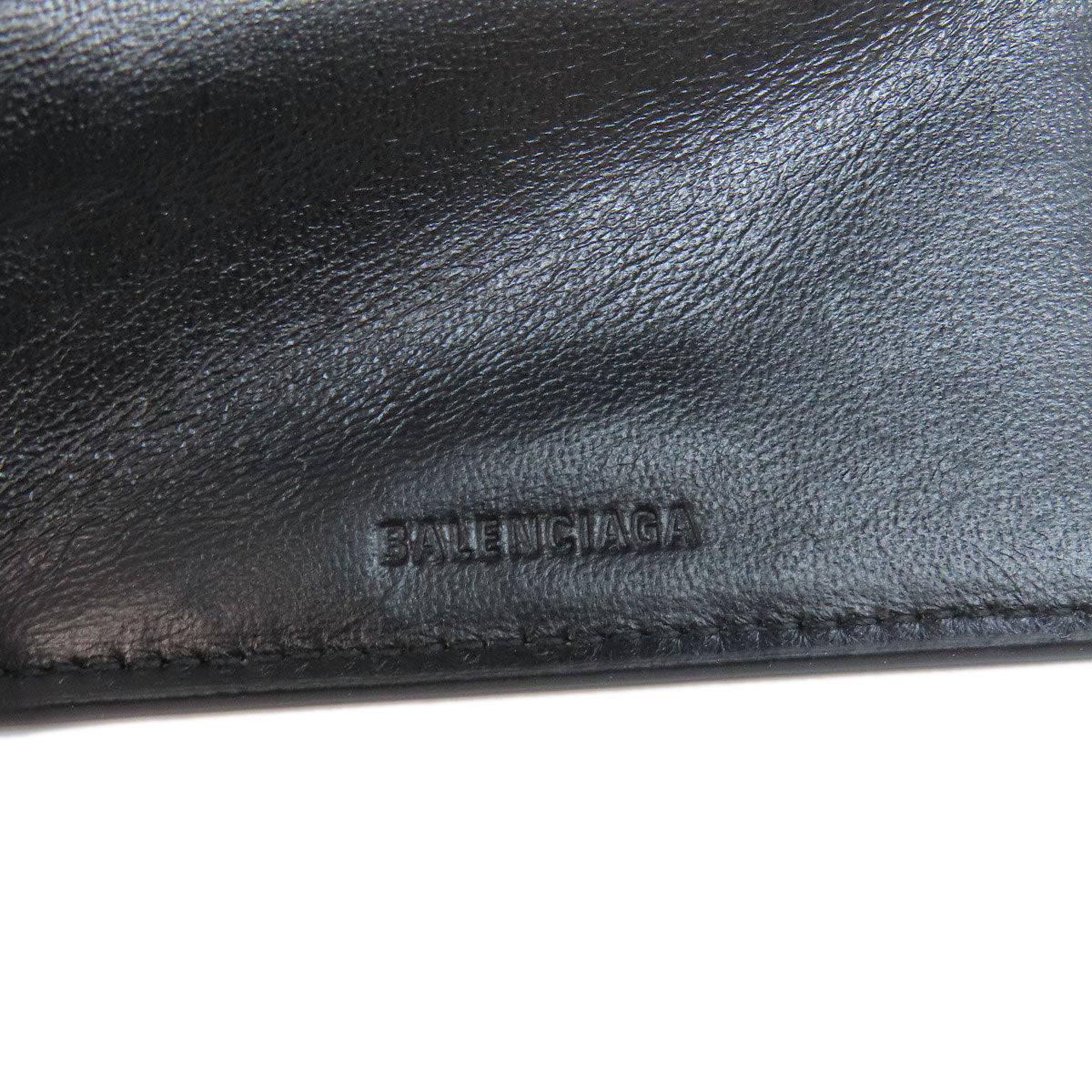 BALENCIAGA 664037 Tri-fold Wallet Mini Wallet Bifold Wallet with Coin Pocket Leather Ladies [Used]