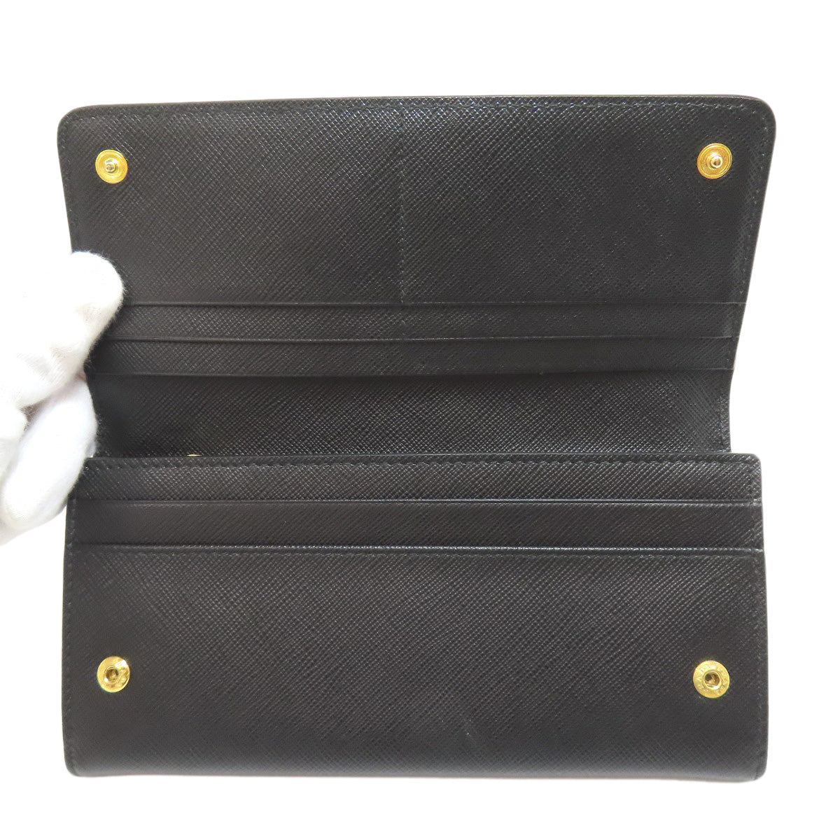 PRADA Safiano Long wallet (with coin pocket) Leather Ladies [Used]