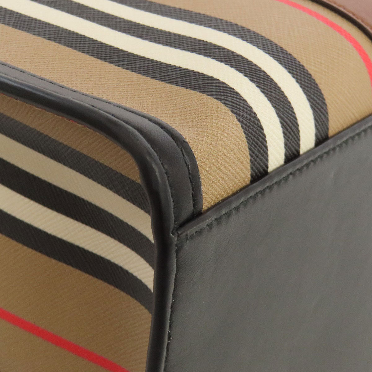 BURBERRY Stripe Tote Bag PVC Ladies [Used]