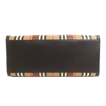 BURBERRY Stripe Tote Bag PVC Ladies [Used]