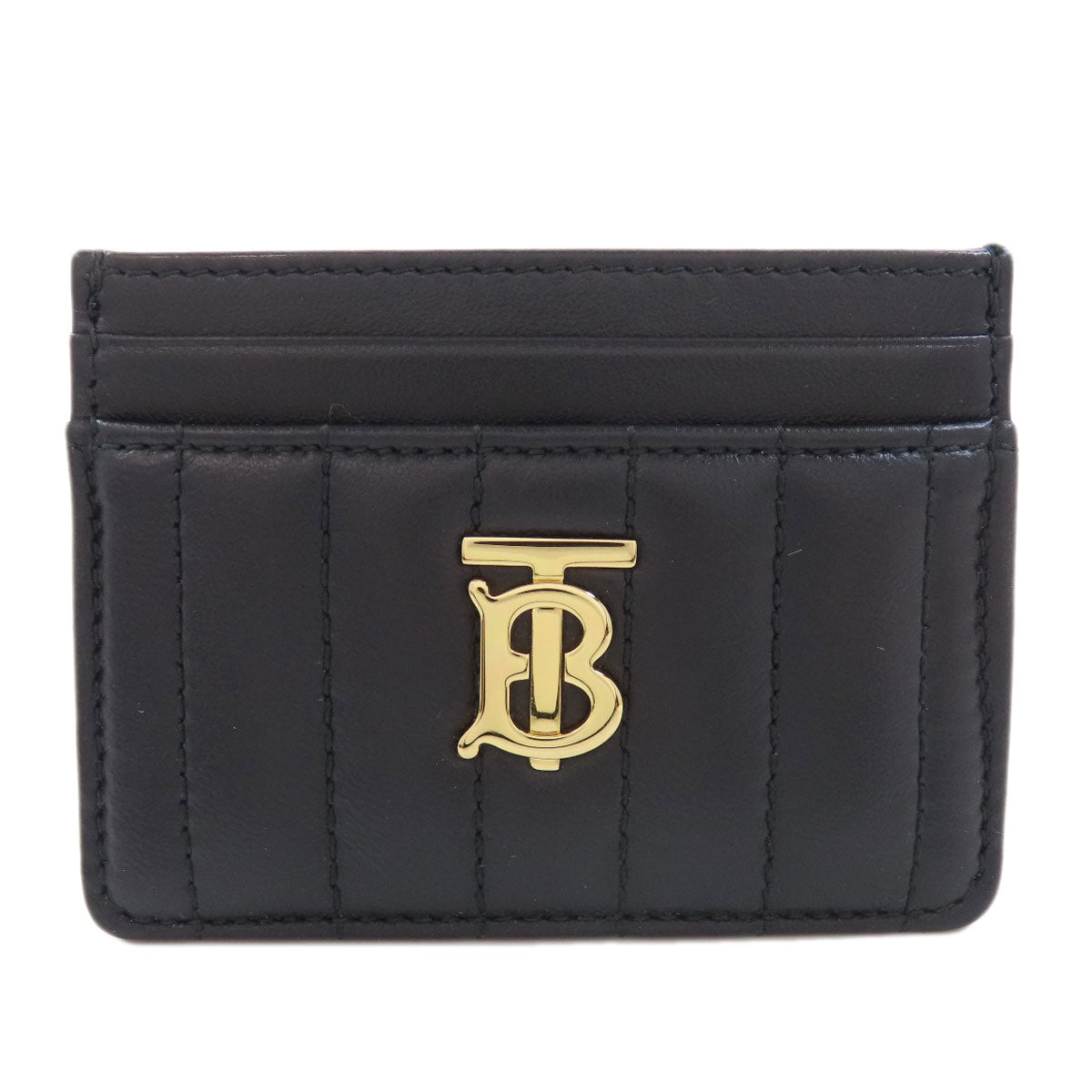 BURBERRY logo Card Case Leather Ladies [Used]