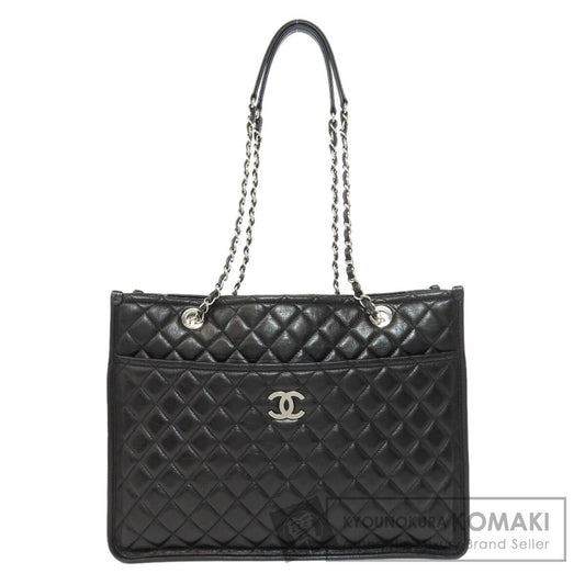 CHANEL Matelasse Chain Bag SilverHardware Tote Bag Lambskin Ladies [Used]