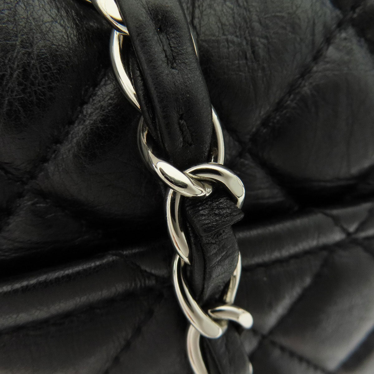 CHANEL   Tote Bag Matelasse Chain Bag SilverHardware Lambskin Ladies