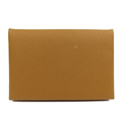 HERMES Calvi SilverHardware Card Case Epsom Ladies [Used]