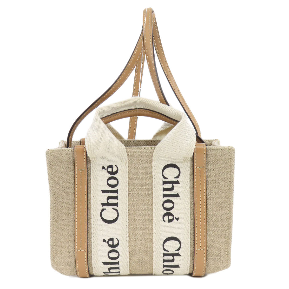 CHLOE Woody Mini 2WAY Handbag Canvas Ladies [Used]